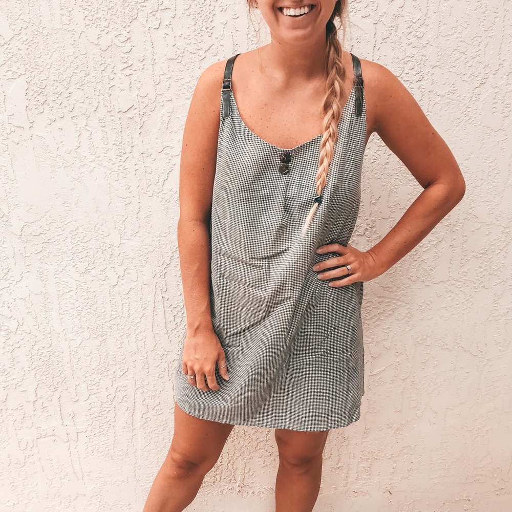 SALE❤️ Vintage Checkered Mini Summer Dress Swim Cover up